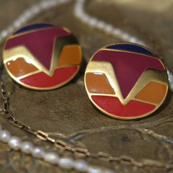 Handmade Round Earrings – Vibrant, Fun and Elegant! - Picture 3 of 5